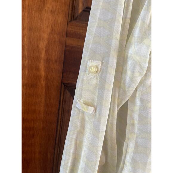 Free People convertible sleeve sheer button down oversized blouse S - Picture 6 of 6